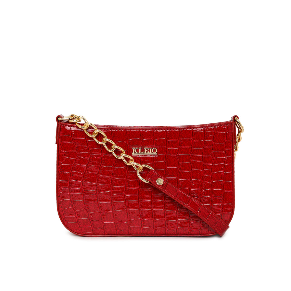 Buy KLEIO Cherry Croco Faux Leather Sling And Cross Bags Online